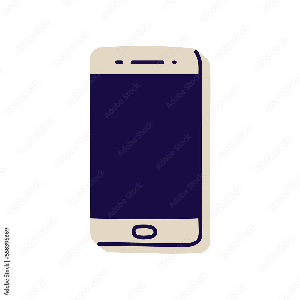 Poster mobile smart phone. black screen, blank display of smartphone. abstract cellphone device icon. moder