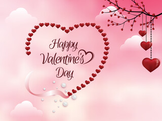 Happy valentine's day celebration background design