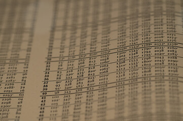 Tables of logarithms  of an old book
