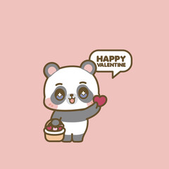 CUTE KAWAII ANIMALS CELEBRATE VALENTINE