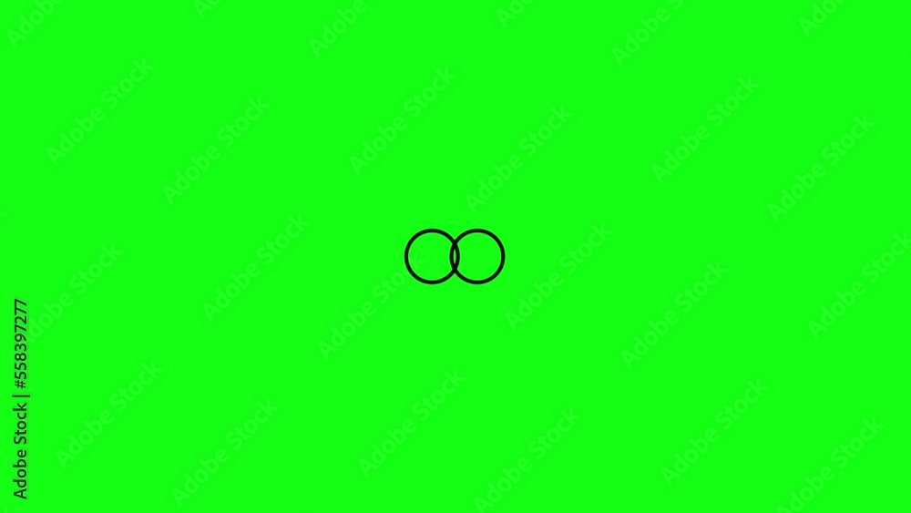 Poster circles loading animation styles 4k with green screen for keying. web page loading animation collect