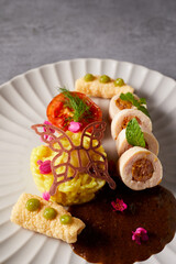 Beautiful and tasty food on a plate