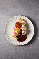 Beautiful and tasty food on a plate