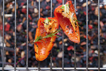Grilled Pepper, gegrillte paprika