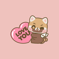 CUTE KAWAII ANIMALS CELEBRATE VALENTINE