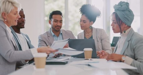 Busy, business meeting and team, brainstorming for advertising and office. Staff, fast and teamwork for digital marketing, collaboration and group project for conversation, innovation and corporate.