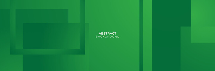 Green abstract banner. Modern elegant banner with creative design. Minimal vector stripes design.