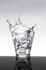  water splashing out of vodka.