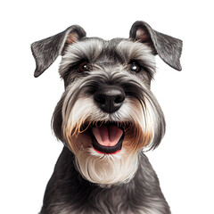 A happy dog ​​with a smile with clipping path