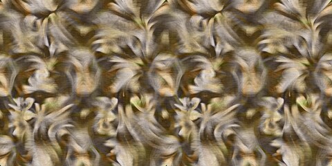 Marbled floral decorative border. Seamless botanical wash for organic ribbon. Retro fashion edging.