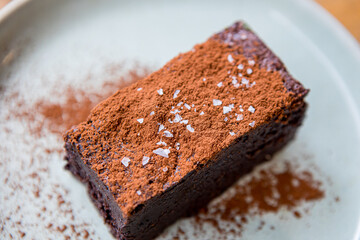 chocolate cake on a plate