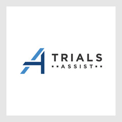 simple letter a logo template vector