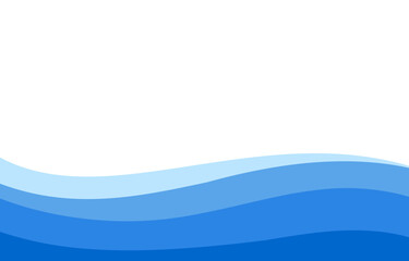 Abstract wave, blue sky and clouds vector.