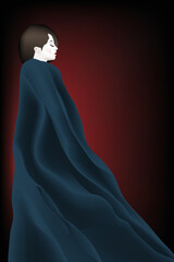 The Lady in the Long Blue Cloak