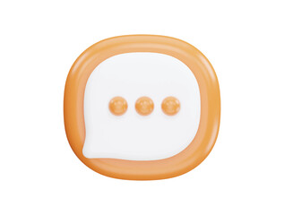 Message icon with 3d vector icon cartoon minimal style illustration