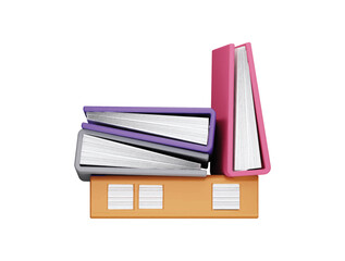 Fototapeta premium Office file with 3d vector icon cartoon minimal style illustration