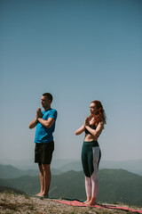 Relaxing on the top of the mountain