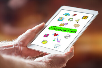 Innovation concept on a tablet