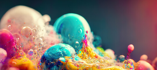 colorful water brush splash background