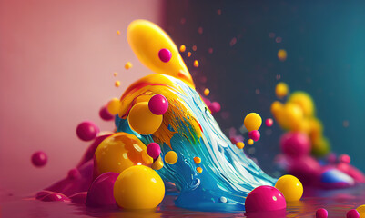 Obraz na płótnie Canvas colorful water brush splash background