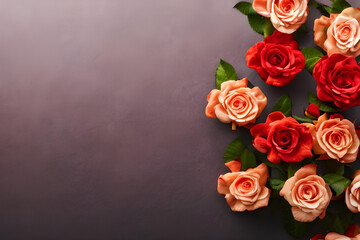 valentine days background with flowers wedding