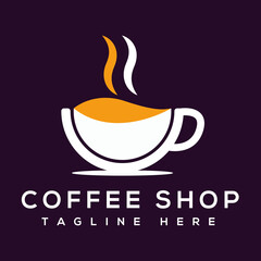 Free vector coffee shop logo design.
