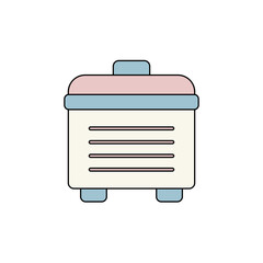 rice cooker icon. filled outline icon