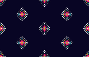 Ethnic pattern ikat seamless. Tribal African Indian traditional embroidery vector background. Aztec fabric carpet batik ornament chevron textile decoration wallpaper art