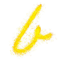 Fototapeta premium Lowe Case Gold Glitter Alphabet b