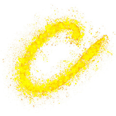 Lowe Case Gold Glitter Alphabet c