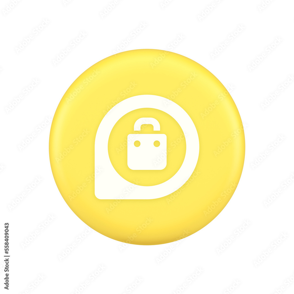 Poster shopping bag map pin pointer address navigation button store market location 3d icon