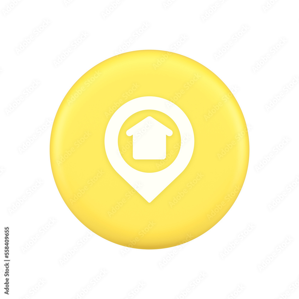 Poster urban building location find button house map pin web application 3d application icon