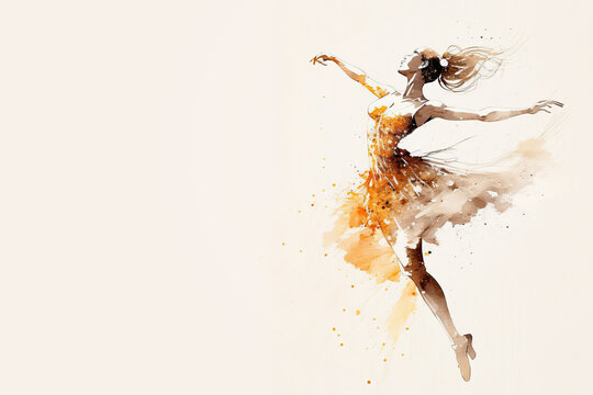 A Beatiful Illustration of a danseuse, Ballet Dancer Generative AI