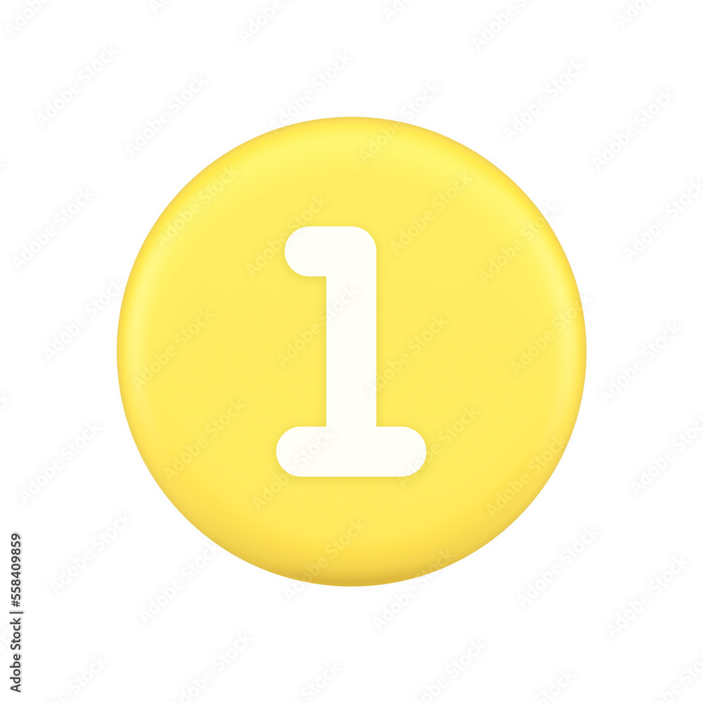 Poster one number button finance counting panel keyboard user interface 3d application icon