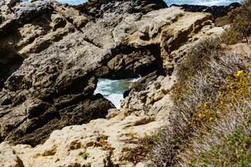 Leo Carrillo State Beach along the East Pacific Coast Highway in Malibu, California