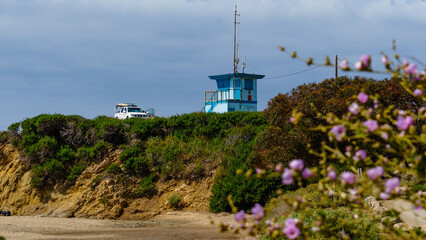 Leo Carrillo State Beach along the East Pacific Coast Highway in Malibu, California