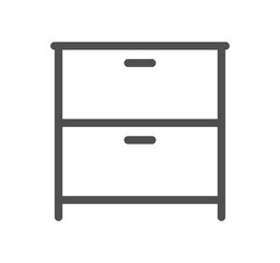 Furniture and household related icon outline and linear vector.