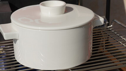 An image of kitchenware shop. Kitchen utensils and dishware