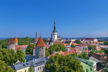 Fototapeta premium View of Walls of Tallinn, Estonia
