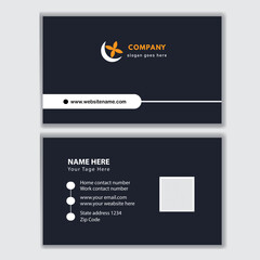 Creative vector business card design template for company. Illustration minimal individual layout with gray stripes AIEPS and JPEG category. Simple and clean design