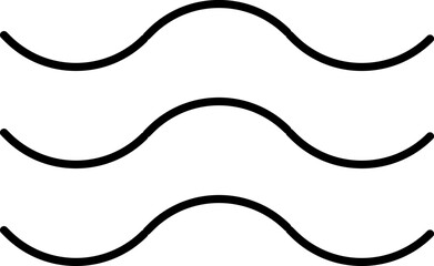 Line water waves icon, sign vector