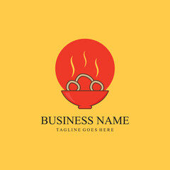 Vector illustration meatball logo template.