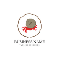 Vector illustration meatball logo template.