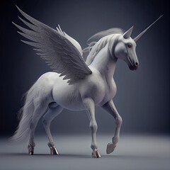 Naklejka na ściany i meble fairy tale unicorn,unicorn