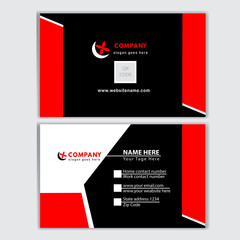 Creative vector business card design template for company. Illustration minimal individual layout with gray stripes AIEPS and JPEG category. Simple and clean design