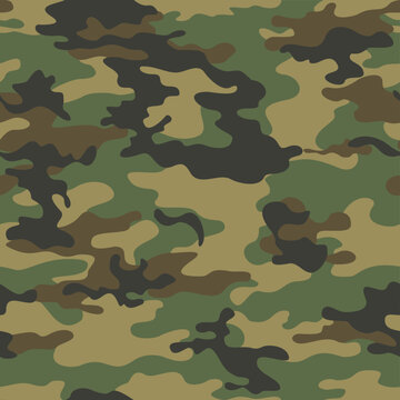 Army vector camouflage pattern, military background, textile texture.