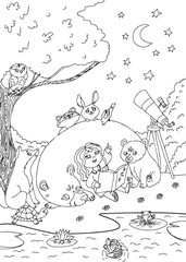 A coloring book for a junior high school child. For a child of 5 years old. Developmental coloring book. Print for mom. 