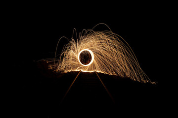 Steel wool spinning