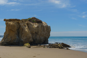 El Matador Beach along the East Pacific Coast Highway in Malibu California. The beach is a...