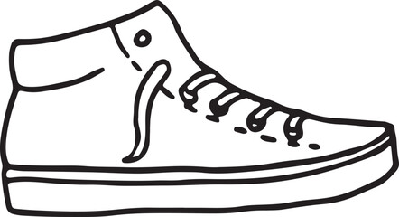 Sneaker line icon. Sport fashion footwear symbol